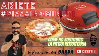 FORNO ARIETE 909 PIZZA IN 4 MINUTI  Sostituzione pietra con biscotto Fiesoli e test cottura [upl. by Susette]