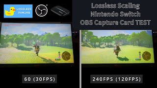 Lossless Scaling Nintendo Switch OBS Capture Card TEST LSFG 23x4 [upl. by Nivrad947]