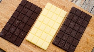 HOMEMADE CHOCOLATE BAR RECIPE l WITH BUTTER l WITHOUT COCONUT OIL or COCOA BUTTER [upl. by Shanly]