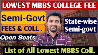 Lowest private medical college fees in indiaSemi goverenment MBBS College Fee in india🔥🔥 [upl. by Ardnod735]