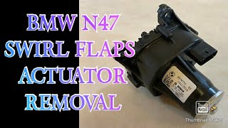 n47 n57 Bmw swirl flaps actuator removal  demontare actuator clapete galerie admisie [upl. by Agon]