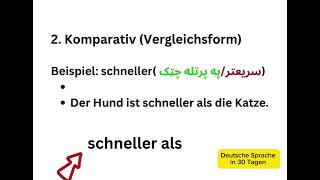 AdjektivePositiv  komparativ und Superlativ auf Deutsch DariFarsi und Pashto  A1A2 und B1 [upl. by Snej895]