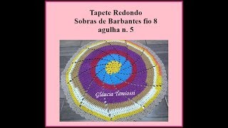 Tapete Redondo com sobras de barbantes [upl. by Anead]