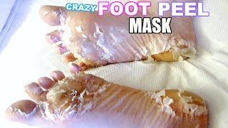 I TESTED A CRAZY FOOT PEEL MASK [upl. by Zoilla]