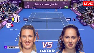 Vectoria Azarenka vs Jelena Ostapenko  Qatar Open 2024  LIVE Tennis PlaybyPlay Stream [upl. by Sethrida]