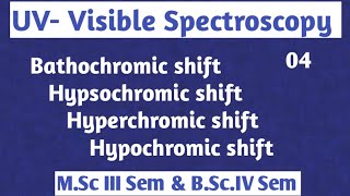 UVVISIBLE Spectroscopy Red shift blue shift hyperchromic hypochromicshift NOBLECHEMISTRY [upl. by Cara]