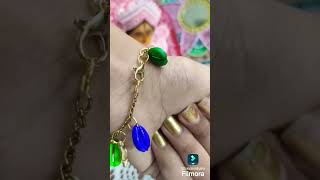 DIY Festive style bracelet  Kaury shell bracelet  🐚✨⛓️ shorts art diy brecelet festival [upl. by Aseek]