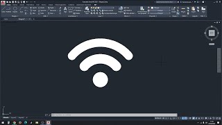 Tutorial logo WIFI su Autocad  Prof Paolo Mosca [upl. by Asilak]