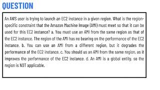 An AWS user is trying to launch an EC2 instance in a given region What is the regionspecific [upl. by Ehman562]