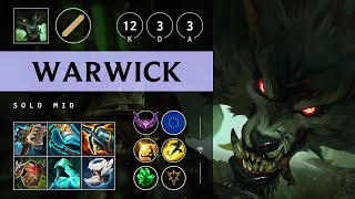 Warwick Mid vs Syndra Triple Kill Legendary  EUW Master Patch 1419 [upl. by Hepsoj229]