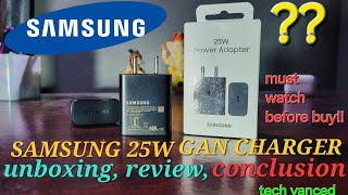 Samsung GAN 25W ChargerFull Review amp Speed Test [upl. by Ettelliw]