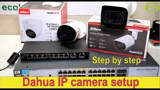 Dahua IP camera setup with remote view  no NVR step by step [upl. by Bosson]