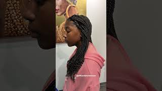 Knotless box braids with curly ends [upl. by Truk]