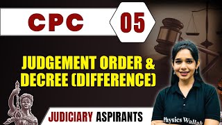 CPC 05  Judgement Order and Decree Difference  Major Law  CLAT LLB amp Judiciary Aspirants [upl. by Eldrida]