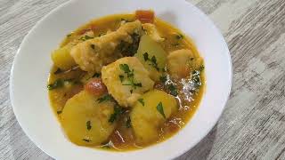 Bacalao con Patatas receta Fácil y Deliciosa [upl. by Haliled]