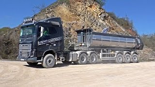 Volvo FH16 750 and FH 500 in quarry [upl. by Kato]