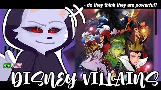 •Dreamworks villains react Disney villains•gacha club 🇧🇷🇺🇸 [upl. by Nosde599]