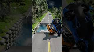 Cars vs Water Giant Pit Crash  BeamNG Drive beamngdrive [upl. by Anaihr611]