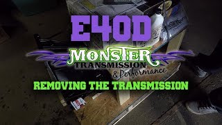 E4OD Powerstroke Transmission Removal Part 1 2018 [upl. by Gerg541]