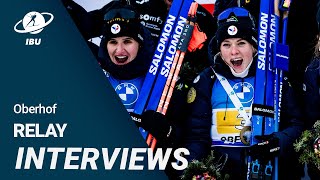 World Cup 2324 Oberhof Women Relay Interviews [upl. by Azaria]