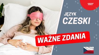 Nauka Języka CZESKIEGO Podstawowe i ważne zdania które warto znać Nauka przez sen [upl. by Ilrebmyk]