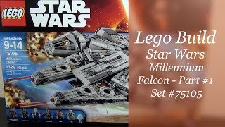 Lets Build  LEGO Star Wars Millennium Falcon Set 75105  Part 1 [upl. by Lasley]