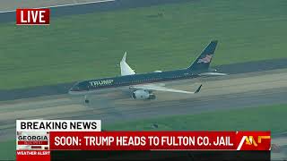 Former President Trumps plane touches down at Atlanta airport [upl. by Male]