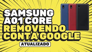 Remover conta Google Samsung A01 Core A013 A01 Atualizado SEM PC [upl. by Winny]