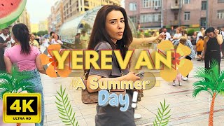 Walking Tour in Yerevan Armenia 🇦🇲  A Summer Day  July 2024  4K 60FPS [upl. by Grindlay]