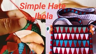 Simple Hate Jhola Bunne Tarika simmalipohoma Wabuhandcraft  products woolworkvideocrochet [upl. by Aitram19]