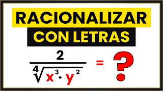 RACIONALIZACIÓN de DENOMINADORES con LETRAS [upl. by Creigh]