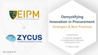 Webinaire Demystifying Innovation in Procurement Strategies and Best Practices [upl. by Ardnajela]