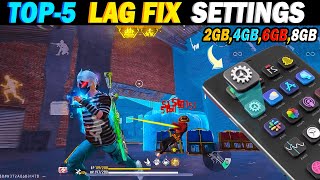 TOP 5 LAG FIX BRAZILIAN🇧🇷 SETTINGS  ⚙️ 2GB3GB4GB6GB8GB RAM  FREE FIRE [upl. by Yennor]