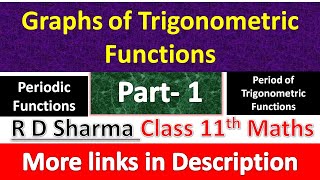 Graphs of Trigonometric Functions  Class 11th Maths R D Sharma Solution  Chapter 6  Part 1 [upl. by Rayburn]