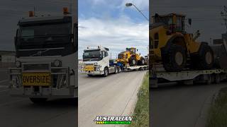 Volvo FH16 hauling Volvo wheel loader [upl. by Atlee537]