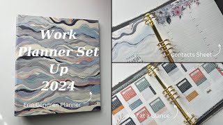 Set Up My 2024 Work Planner  Erin Condren Hourly 8Ring Binder [upl. by Weisberg]