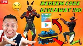 REDEEM CODE GIVEAWAY 100 RS FREE FIRE LIVE [upl. by Euqinna]