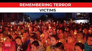 Jammu and Kashmir Candle march held in memory of terror victims [upl. by Esinrahs]