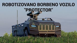 UKRAJINSKO ROBOTIZOVANO VOZILO quotPROTECTORquotUKRAINIAN ROBOTIZED VEHICLE quotPROTECTORquot [upl. by Adirf]