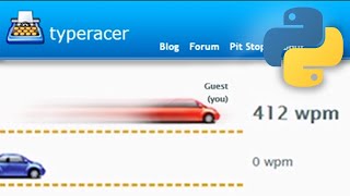 Making a typeracer bot with python 400 wpm [upl. by Emmott]