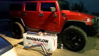 Hummer h2 03 quick Magnaflow install [upl. by Ynots]