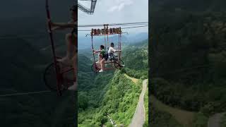 Bungee Jumping With Rope In Beautiful PlaceThe Couple Had A Fight 😂funny travel [upl. by Hinda572]