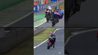 Aron Canets got faster and his saves have got bigger motogp save bike 📹  motogp [upl. by Bernete]