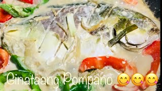 Ginataang Pompano Pompano Fish Cooked in Coconut Milk  Easy Recipe  Pinoys Best Foods  KP [upl. by Manno]