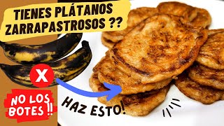 NO BOTES tus PLÁTANOS MADUROS Haz unas TORREJAS DE PLÁTANO Receta Fácil y Rápida [upl. by Odlopoel]