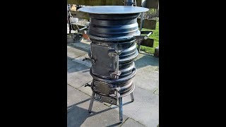 Terrassenofen aus AutofelgenRim Stove Teil 1  4 [upl. by Teeniv]