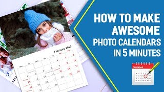 📅 How to Make a Personalized Calendar With Pictures  Awesome Design in 5 Minutes [upl. by Elohc272]