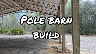 Pole barn build on our Florida homestead [upl. by Ronni]