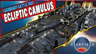 Starfield  Legendary Class M Ship The Ecliptic Battleship Camulus Breakdown [upl. by Annadiane]