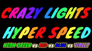 Hyper Speed Crazy Led Lights Neon Green vs Red vs Blue vs Violet 1 Hour 4K [upl. by Ruffo809]